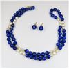 Image 1 : Colorful Combination of Pearls with Lapis