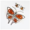 Image 2 : Delightful Amber and Sterling Silver Butterfly