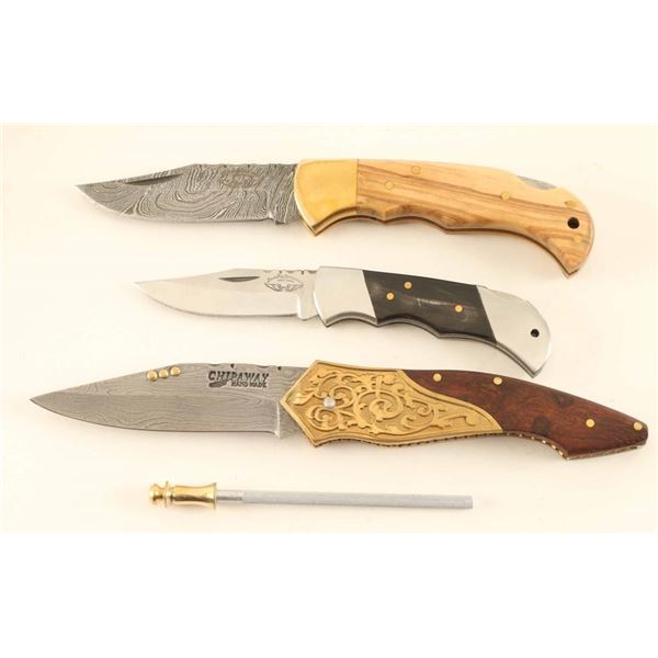 Damascus Knife Lot