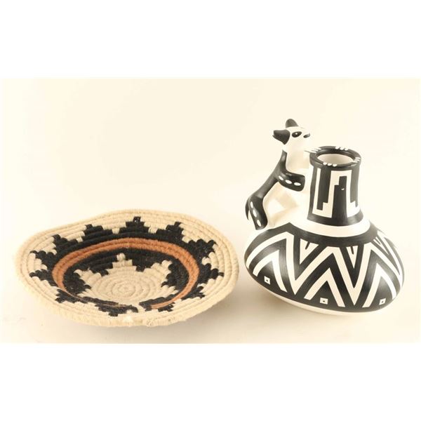 Modern Anasazi Vase& Basket