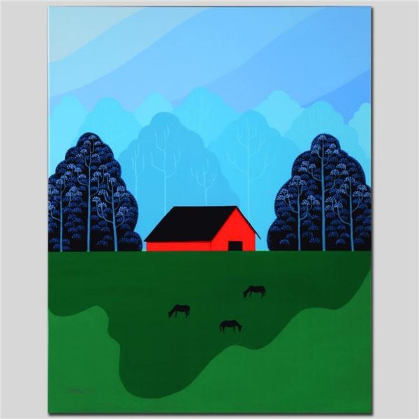  New England Barn  Limited Edition Giclee on Canvas by Larissa Holt, Numbered an