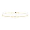 Image 1 : 0.01 ctw Diamond "Mom" Motif Bracelet - 10KT Yellow Gold