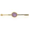 Image 4 : 18k Yellow Gold 2.50 ctw Oval Bezel Set Pink Star Sapphire Bar Pin Brooch