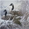 Image 2 : Larry Fanning (1938-2014), "April Snow - Canada Geese" Limited Edition Lithograp