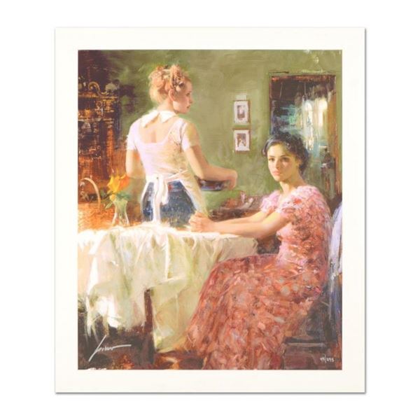 Pino (1939-2010) "Sharing Moments" Limited Edition Giclee. Numbered and Hand Sig