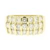 Image 1 : 14kt Yellow Gold 1.48 ctw Bar Set Round Diamond Wide Band Ring