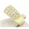 Image 3 : 14kt Yellow Gold 1.48 ctw Bar Set Round Diamond Wide Band Ring