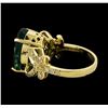 Image 3 : 8.71 ctw Emerald and Diamond Ring - 14KT Yellow Gold