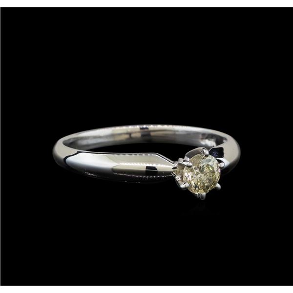 14KT White Gold 0.33 ctw Round Cut Diamond Solitaire Ring