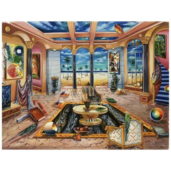 Alexander Astahov, "Beach House" Hand Signed Limited Edition Giclee on Canvas wi