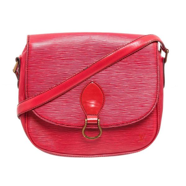 Louis Vuitton Red Epi Leather St. Cloud MM Crossbody Bag