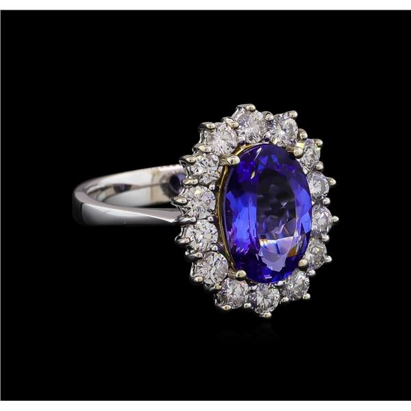 14KT Two-Tone Gold 2.38 ctw Tanzanite and Diamond Ring