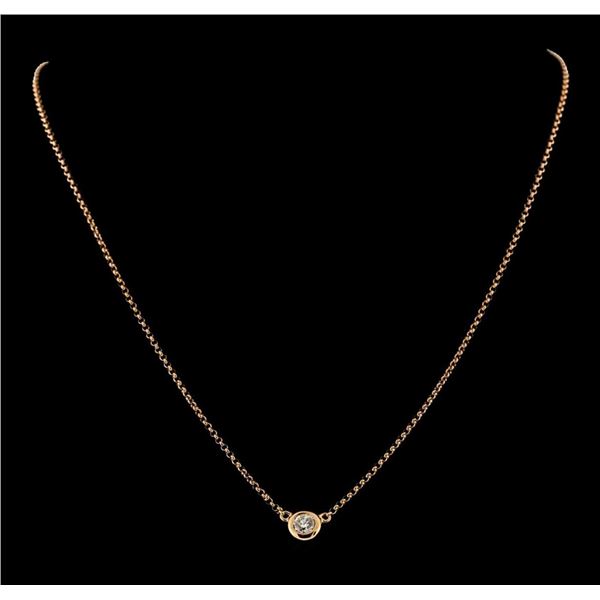 0.39 ctw Diamond Necklace - 18KT Rose Gold