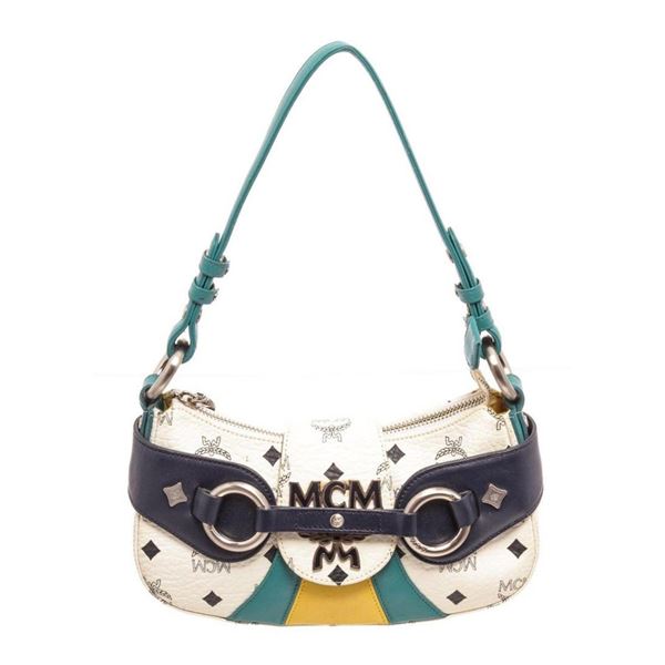 MCM Multicolor Visetos Canvas Shoulder Bag