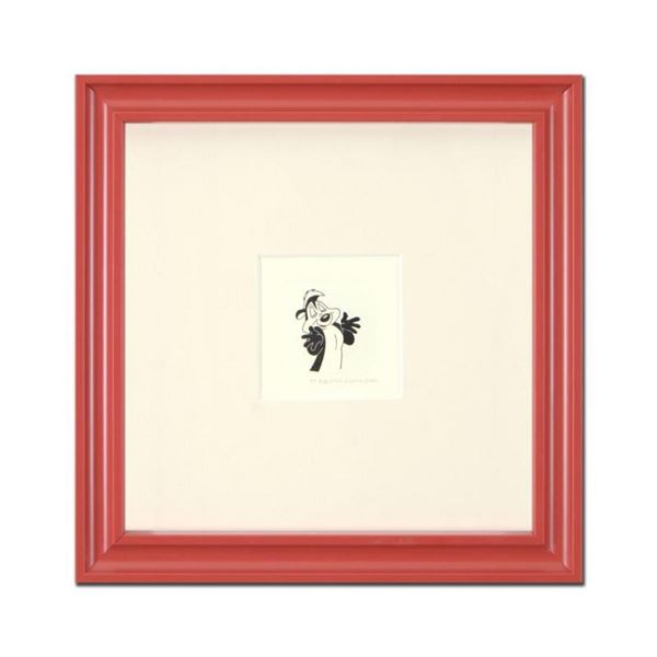 "Pepe Le Pew" Framed Limited Edition Etching with Hand-Tinted Color and Numbered