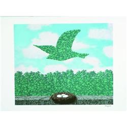 Magritte Lithograph on Pure Chiffon #1674179