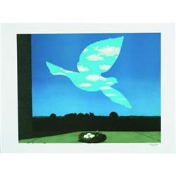 Limited Edition Magritte Lithograph on Chiffon #1674183