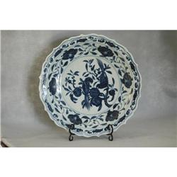 Blue  and  white  porcelain  charger  with #1674370