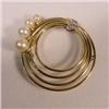 Image 1 : 14ct Brooch, Pearls and Diamonds. #1674456