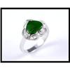 Image 1 : LOVELY 18K WHITE GOLD JADE AND DIAMOND RING #1674627