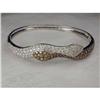 Image 1 : 14K WG Chocolate Diamond Snake Bangle Bracelet #1674692