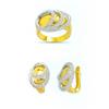 Image 1 : 14K Gold Ring and Earrings Set #1688627
