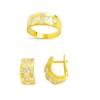 Image 1 : 14K Gold Ring and Earrings Set #1688629