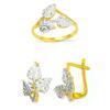 Image 1 : 14K Gold Ring and Earrings Set #1688637