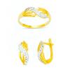 Image 1 : 14K Gold Ring and Earrings Set #1688639