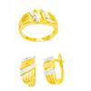 Image 1 : 14K Gold Ring and Earrings Set #1688641
