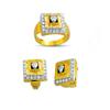 Image 1 : 14K Gold Ring and Earrings Set #1688650