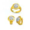 Image 1 : 14K Gold Ring and Earrings Set #1688651