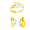 Image 1 : 14K Gold Ring and Earrings Set #1688652