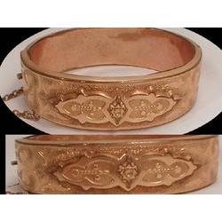 LAYERED Victorian Etched  HINGED bracelet #1688822