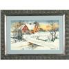 Image 1 : MacIsaac- Winter Cottage- Original watercolor #1702465