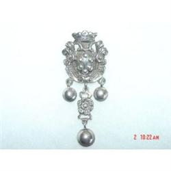 1930s Peruzzi Sterling Florence Brooch Pin With#1702515