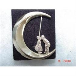 Lang Sterling Courting Couple Brooch Figural #1702551