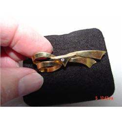 Art Deco Diamond gold Brooch or pin signed #1702563