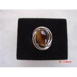 Mexican or Scandinavian Sterling Ring Tiger Eye#1702566