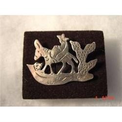 Mexican Sterling Man Donkey Cactus Brooch pin #1702570