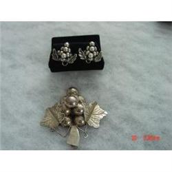 Estate Mexican Sterling Signed  AARON  Brooch #1702573