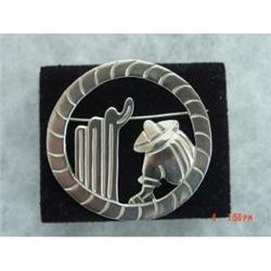 Rare Mexican Sterling MARICELA Brooch #1702587
