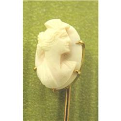 10K YG Cameo Stick Pin Ladies Profile #1702605