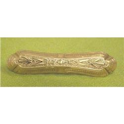 14K Yellow Gold Victorian Bar Pin with Black #1702613