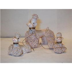 1956 PINK SPAGHETTI POODLE with 2 BABIES ON A #1702641