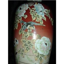 VINTAGE 14 1/2" TALL HAND PAINTED FLORAL ORNATE#1702722