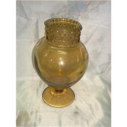 Vintage Amber Color Glass Vase #1702742