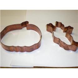 2 Large Copper Cookie Cutters #1702759