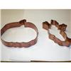 Image 1 : 2 Large Copper Cookie Cutters #1702759