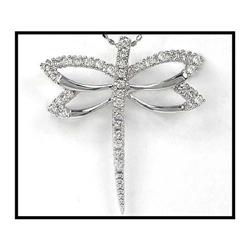 DRAGONFLY PENDANT BROOCH WITH 37 DIAMONDS(price#1702771